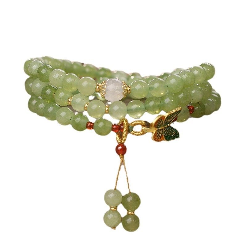 Chinese Retro Multi-layer Natural Stone Crystal Bracelet