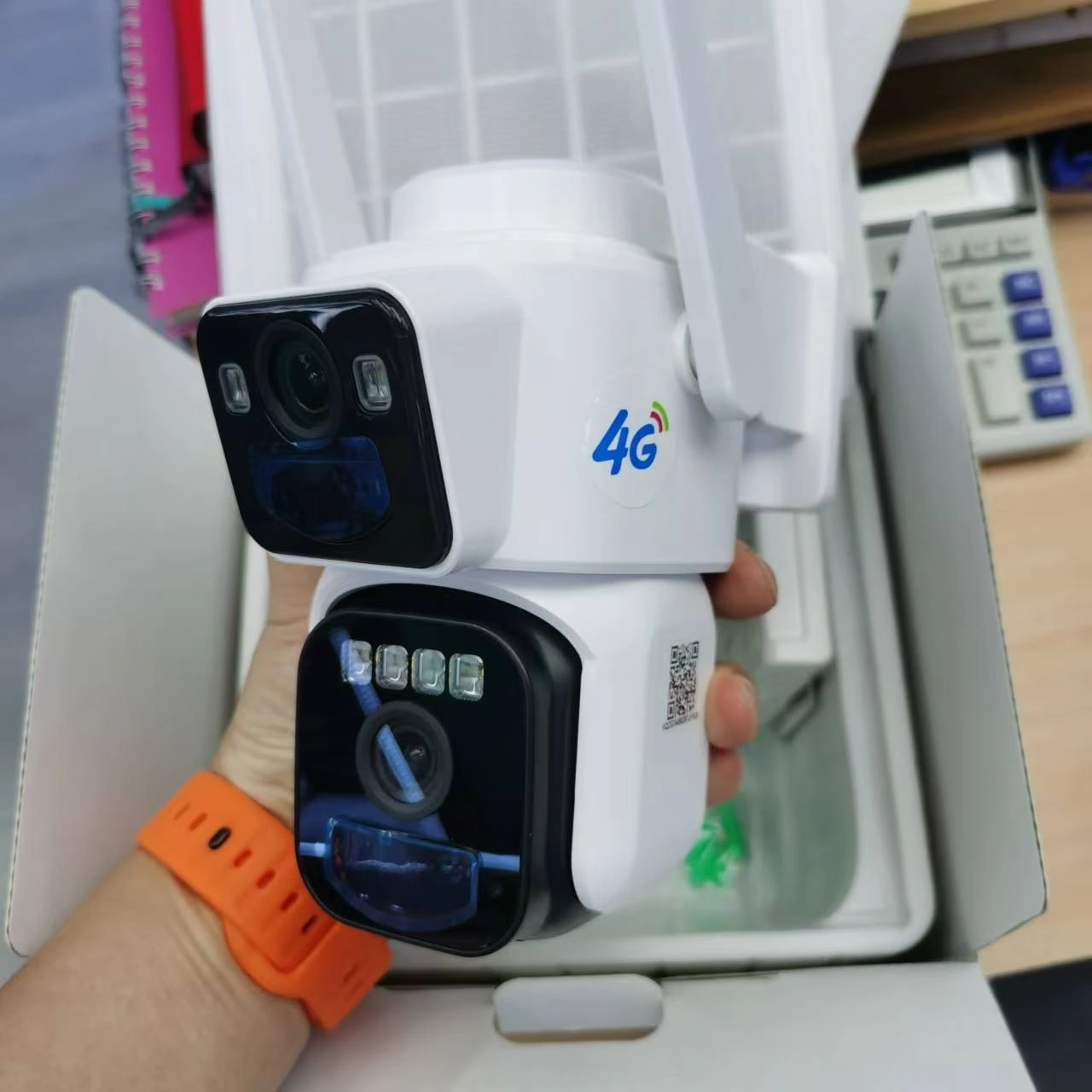 Dual-lens Cross-border Okam Eagle Look At 4G Solar Webcam Camera