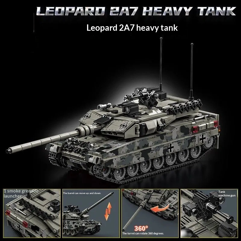 Chinese Building Blocks Military Tank Model Assembly Toy