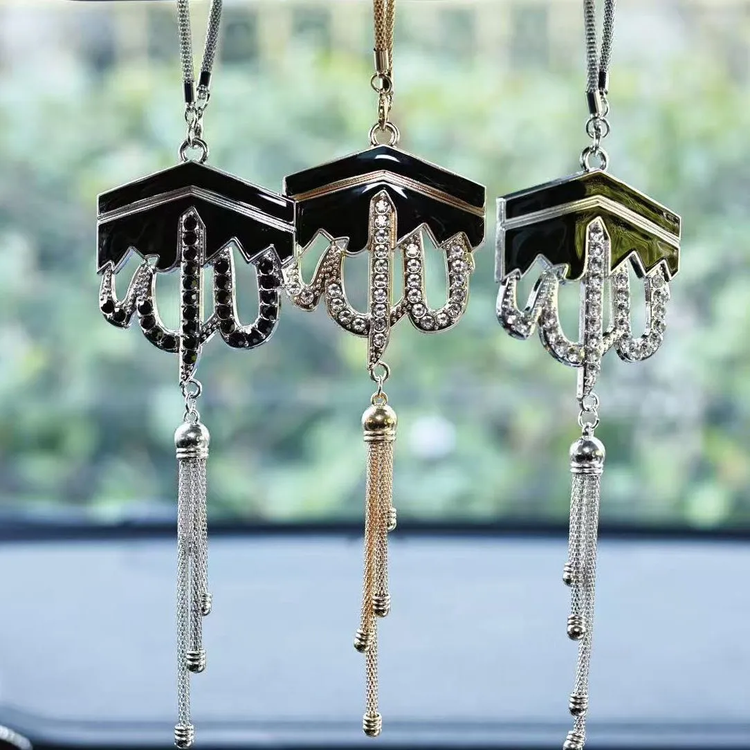 Suspended Zinc Alloy Car Pendant With Diamond Decoration