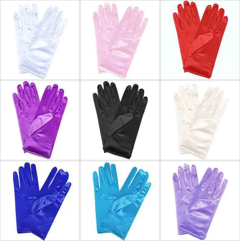 Bridal Wedding Gloves Short Satin Dress Cheongsam Gloves