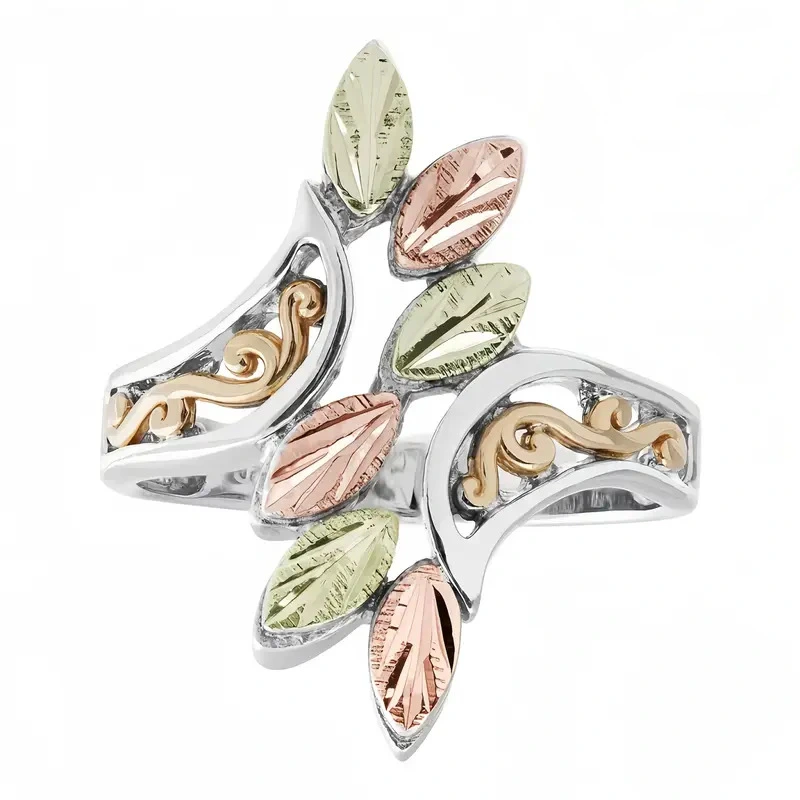 Hollow Two-tone Ring Fashionable Women