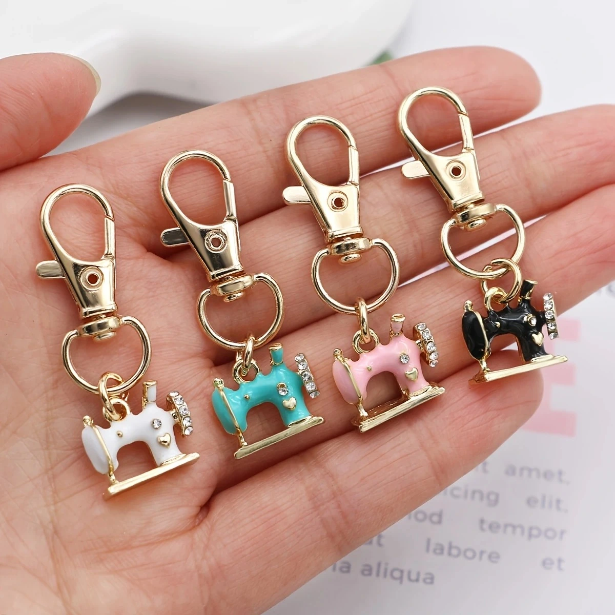 DIY Korean-style Jewelry Accessories K Gold Color Enamel Alloy Pendant