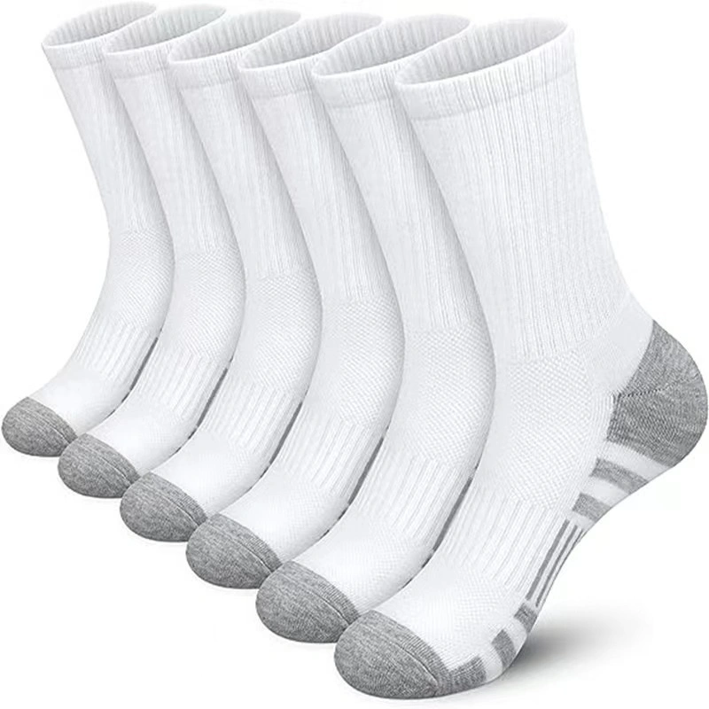 Men's Mid-calf Length Sock Solid Color Breathable Sweat Absorbing Deodorant