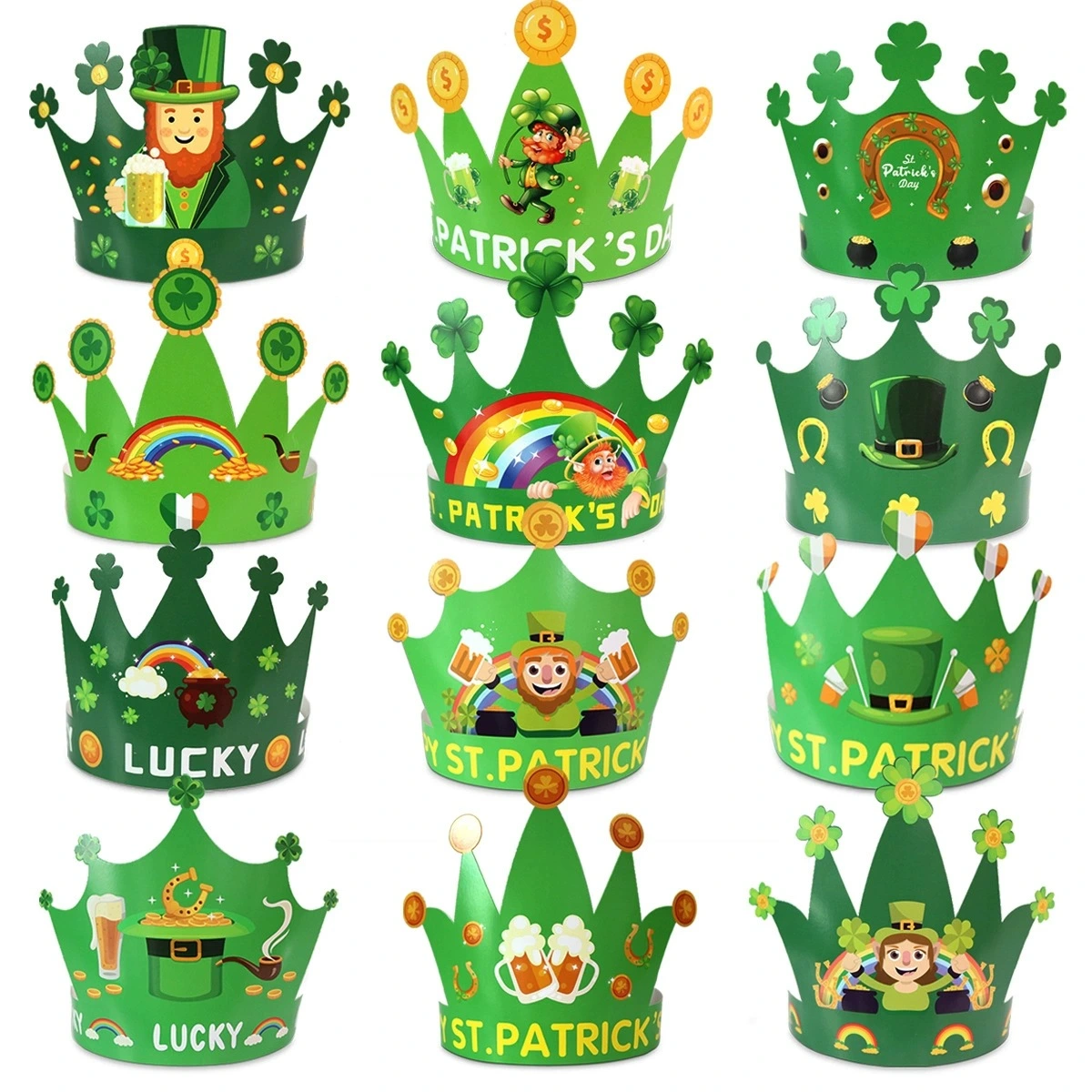 St Patrick's Day Hat Decorated With Shamrock Party Hat
