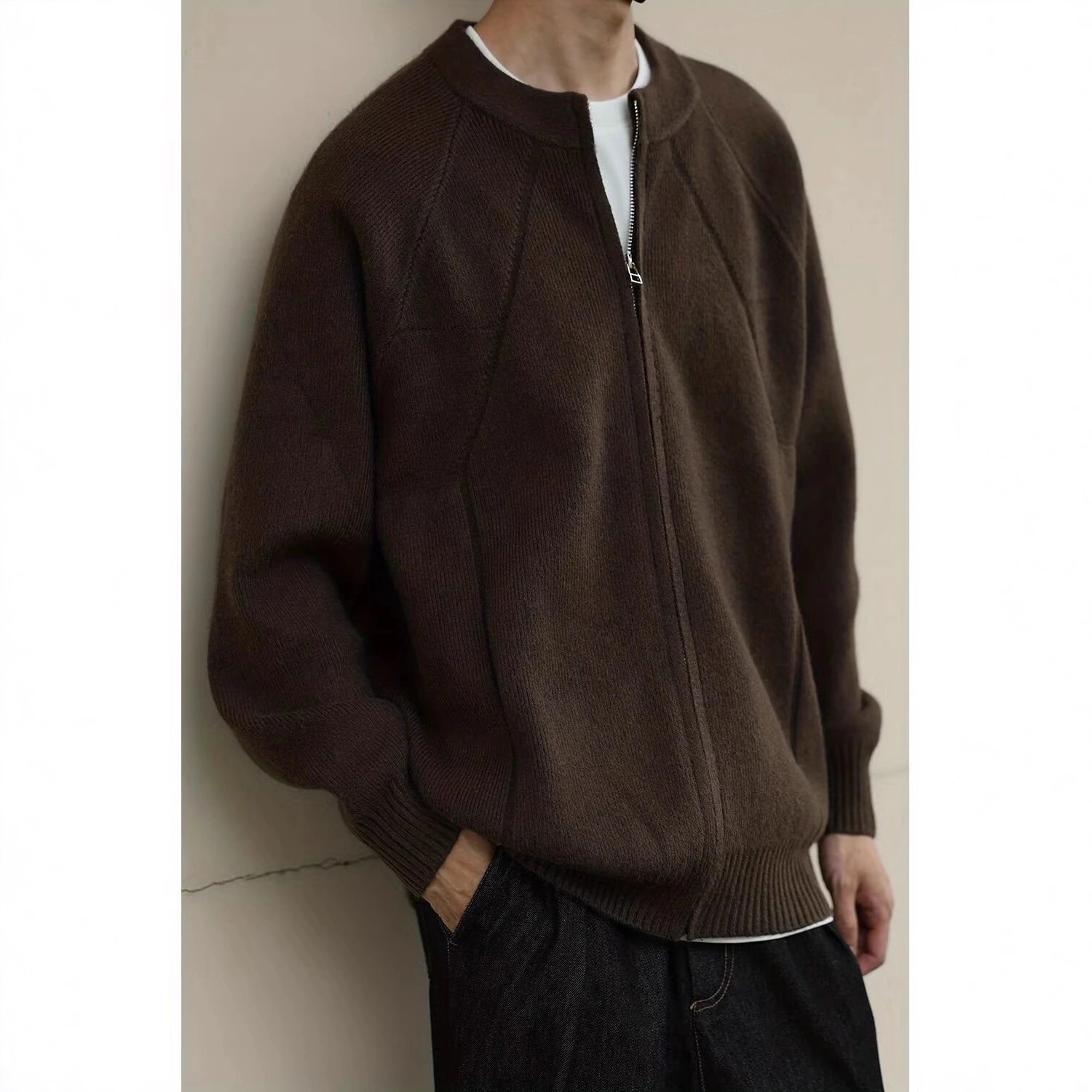 Knitted Cardigan Coat For Men
