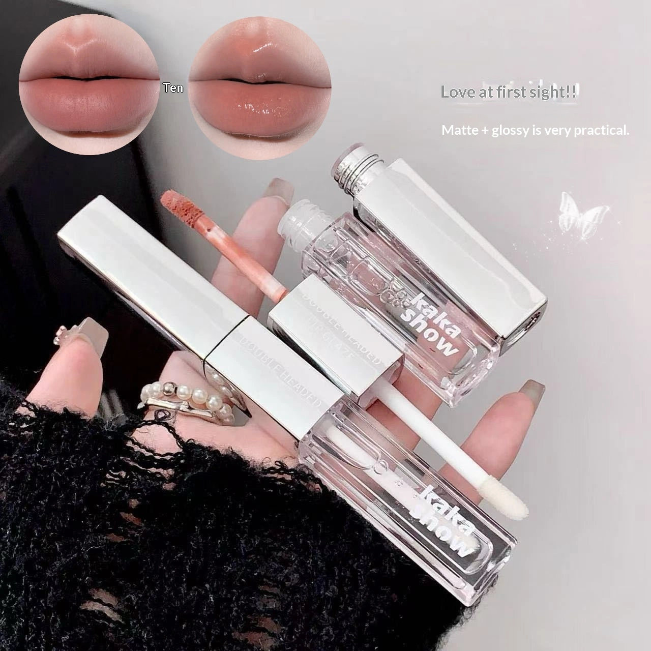 Double-ended Dual-effect Lip Gloss Matte Velvet