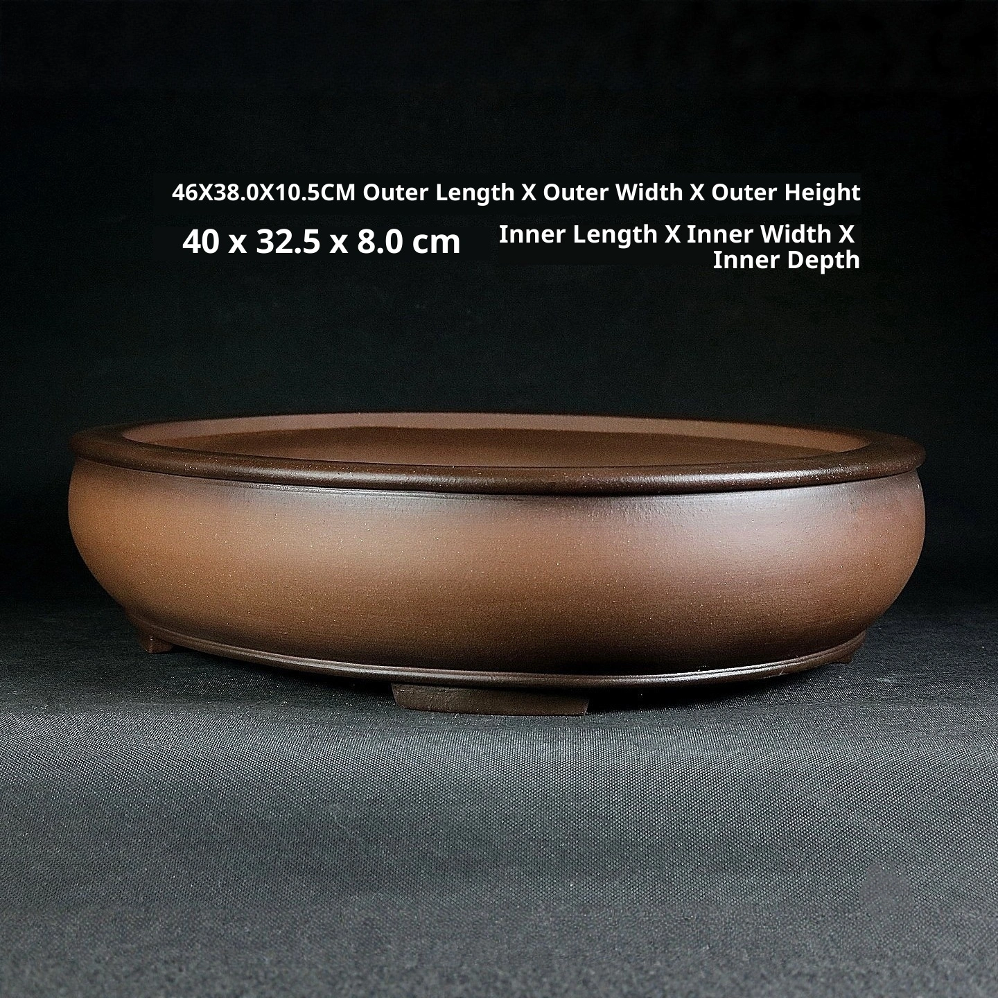 Fully Handmade Antique Oval Breathable Cypress Boxwood Purple Clay