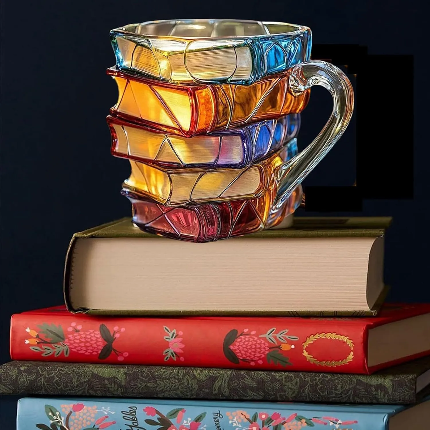 Painted Book Mug 3D Painted Book Coffee Cup
