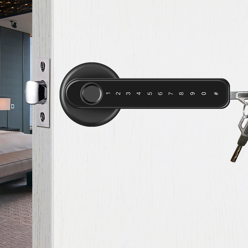 Indoor Door Wooden Door Fingerprint Lock Bedroom Bluetooth APP Remote