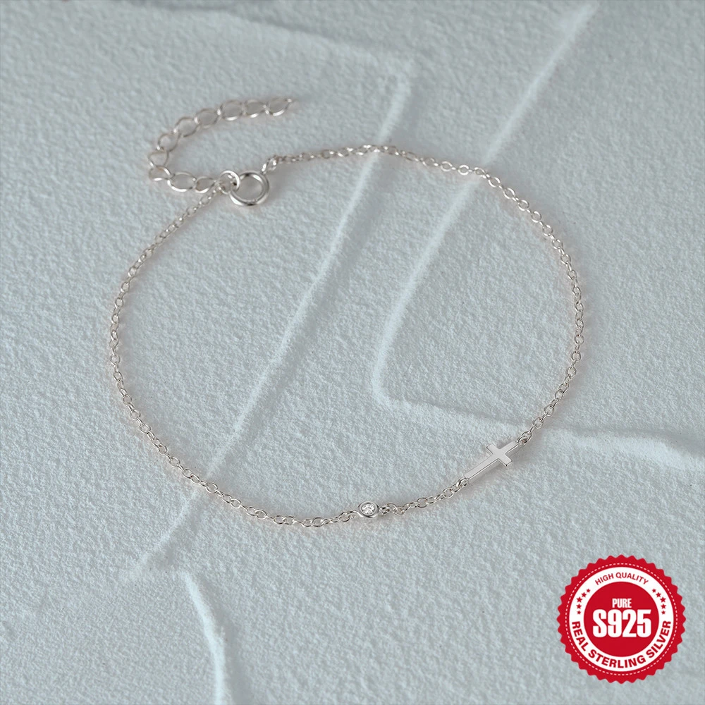 European And American Fashion Minimalist Everyday Joker S925 Sterling Silver Bracelet