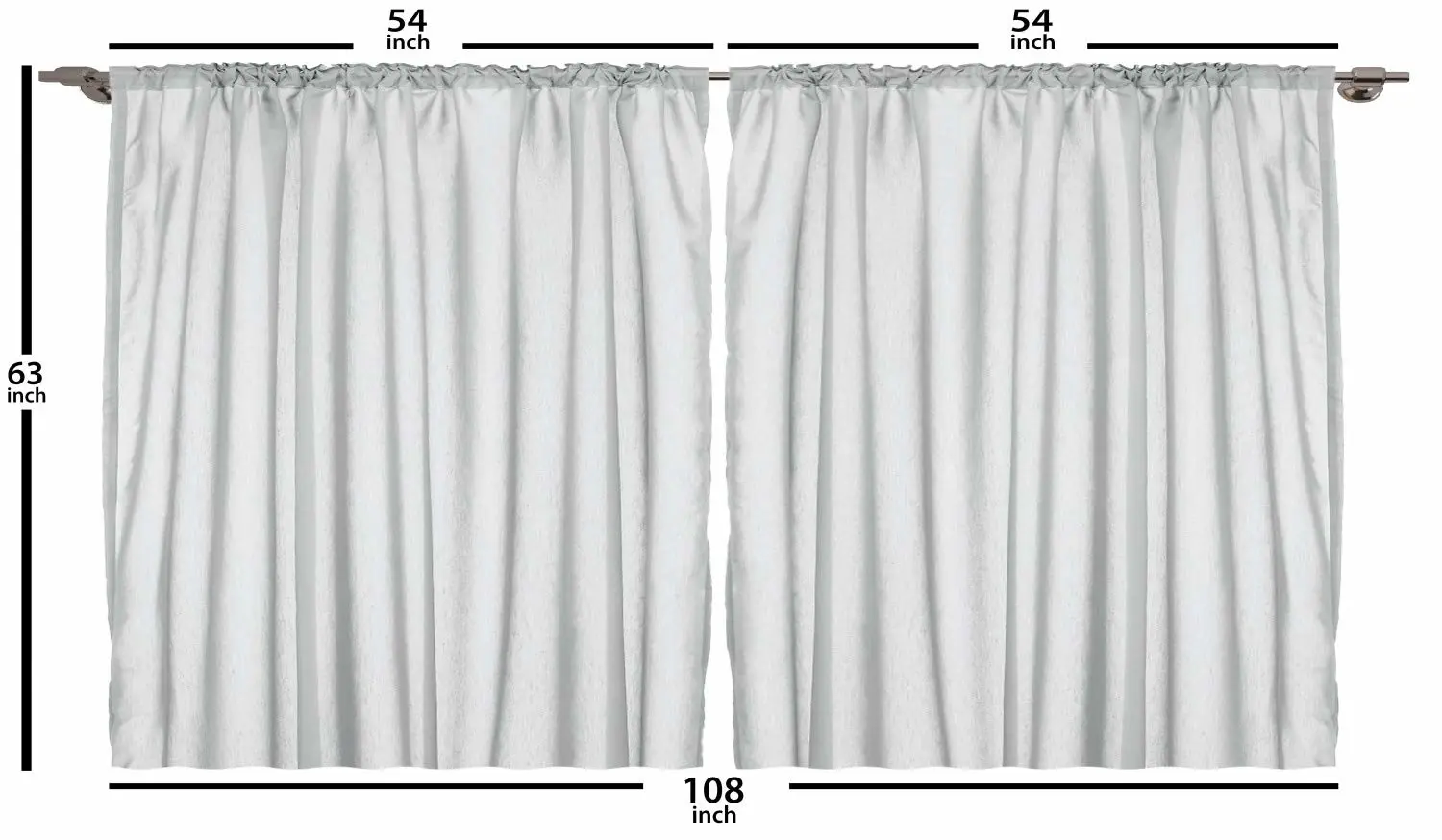 Ambesonne Cat Lover Curtains, Black Silhouettes of Cats in Different Poses Scratching Stretching and Playing, Living Room Bedroom Window Drapes 2 Panel Set, 108" X 63", White and Black