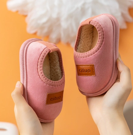 Children's Cotton Slippers For Autumn And Winter, Anti-slip And Waterproof With Thick Soles For Baby Boys