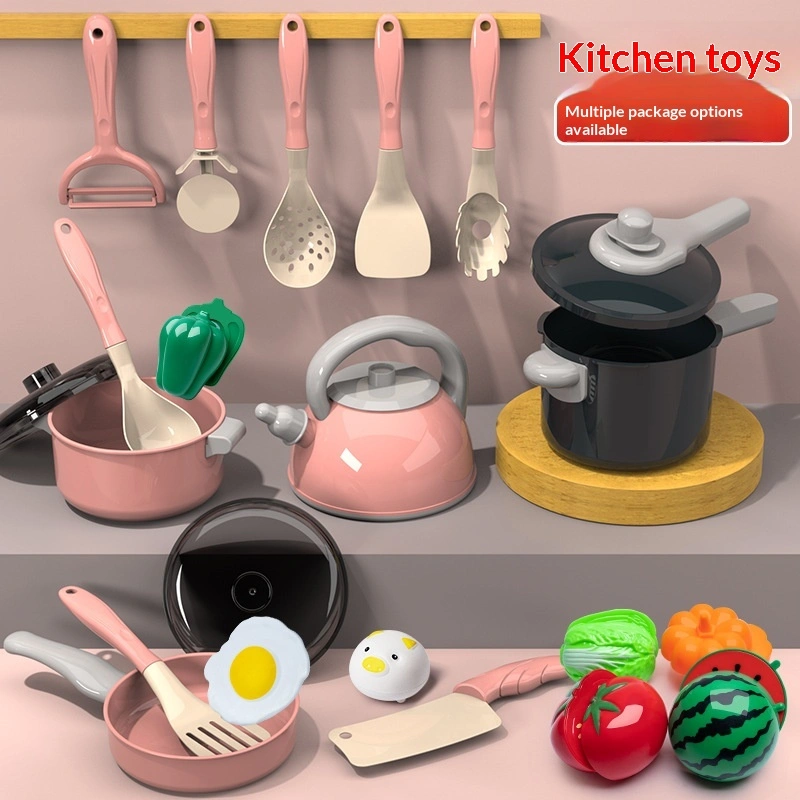 Children's Simulated Kitchenware Playset For Cutting, Cooking, And Making Meals