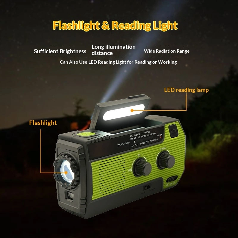 Hand-cranked Multifunctional Emergency Charging Solar Radio Outdoor Disaster Prevention Radio