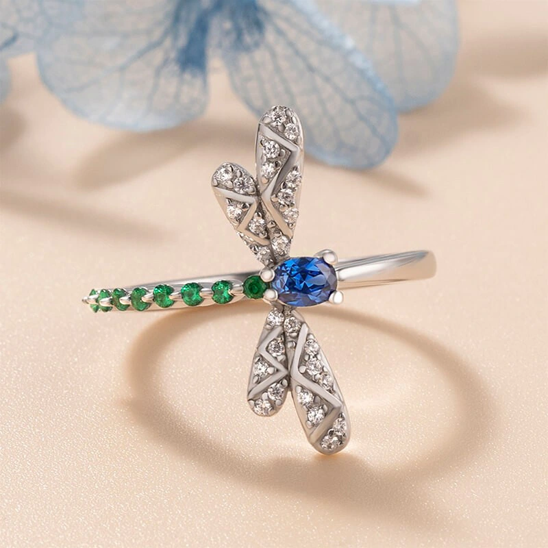 Dragonfly Insect Colorful Ring Cute