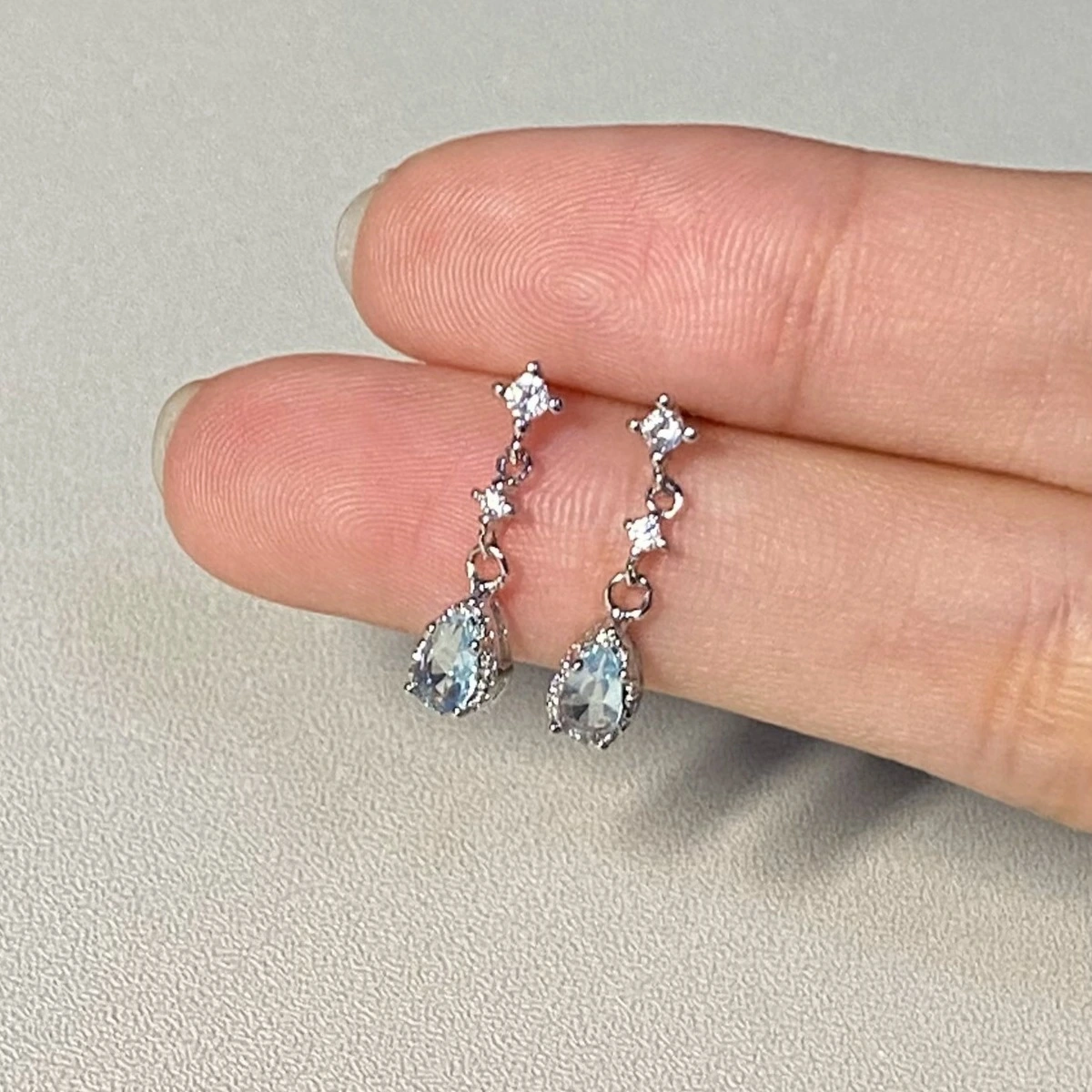 Unique Temperament Inlaid Silver Earrings For Women