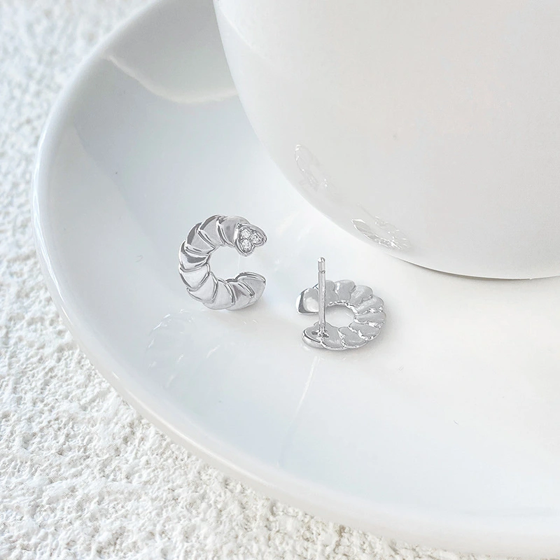 Romantic Heart Earrings Women S925 Sterling Silver