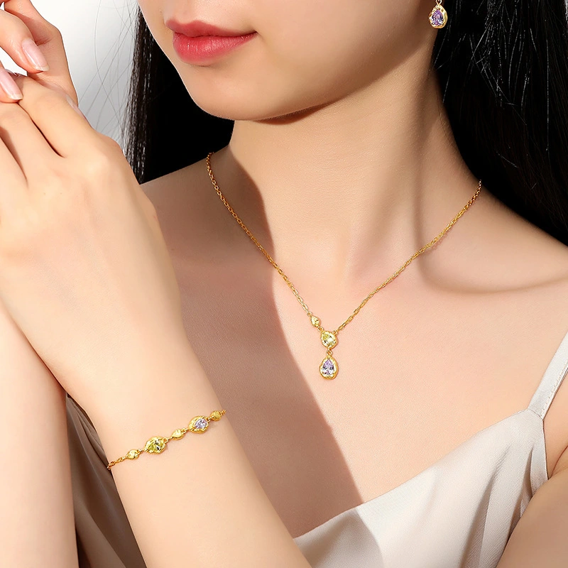 S925 Sterling Silver Niche Luxury High-end Diamond-inlaid Bracelet
