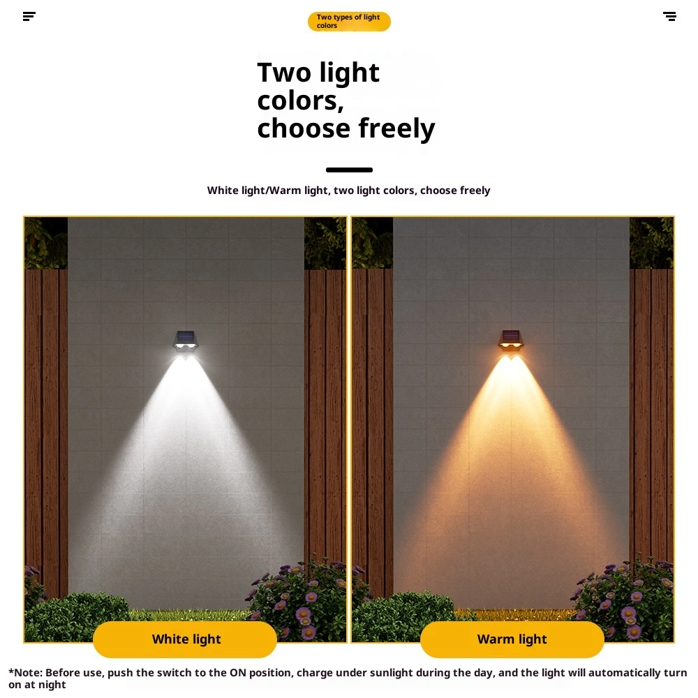 Solar Outdoor Wall Washer Light For Home Courtyard
