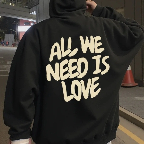 Hoodie For Men Setwear All We Need Is Love