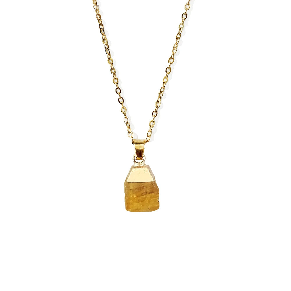 Cut Natural Necklace With Original Stone Pendant