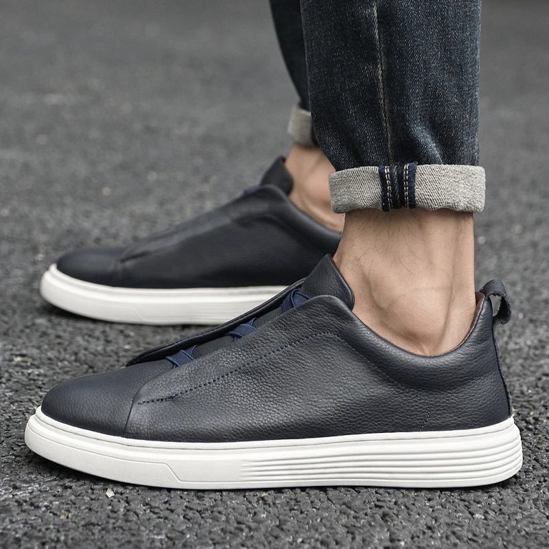 Men's Low Top Layer Cowhide Sports Board Shoes