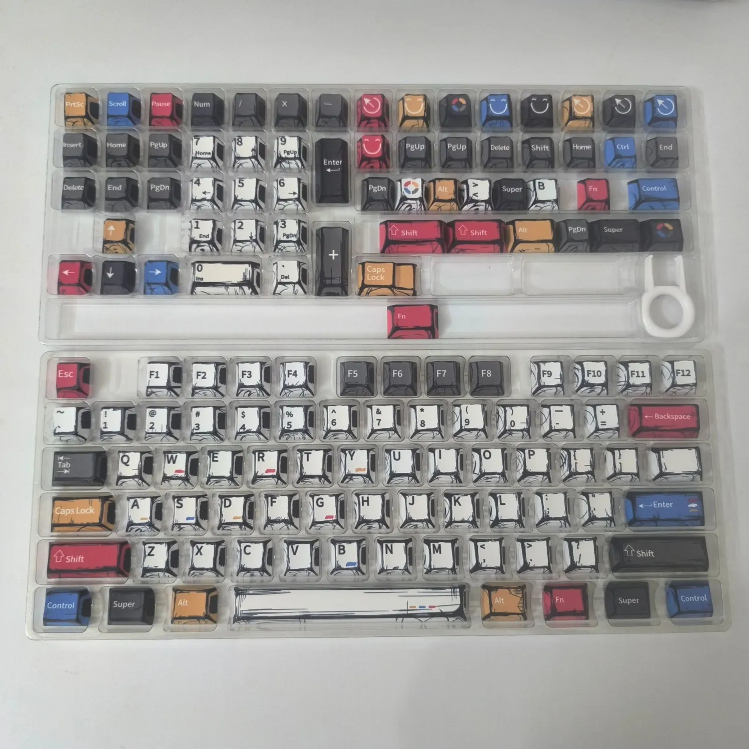 Manga Baihun Light Keycaps Original Factory Height 136 Keys