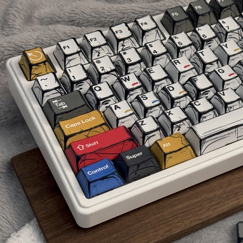 Manga Baihun Light Keycaps Original Factory Height 136 Keys