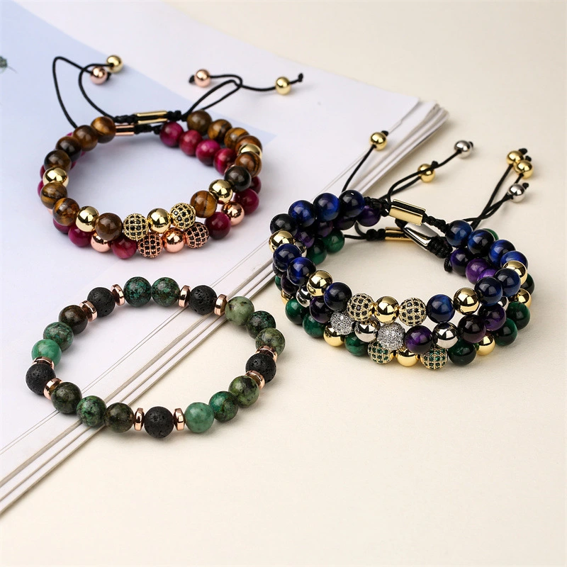 Colorful Tigereye Beaded Weave Bracelet