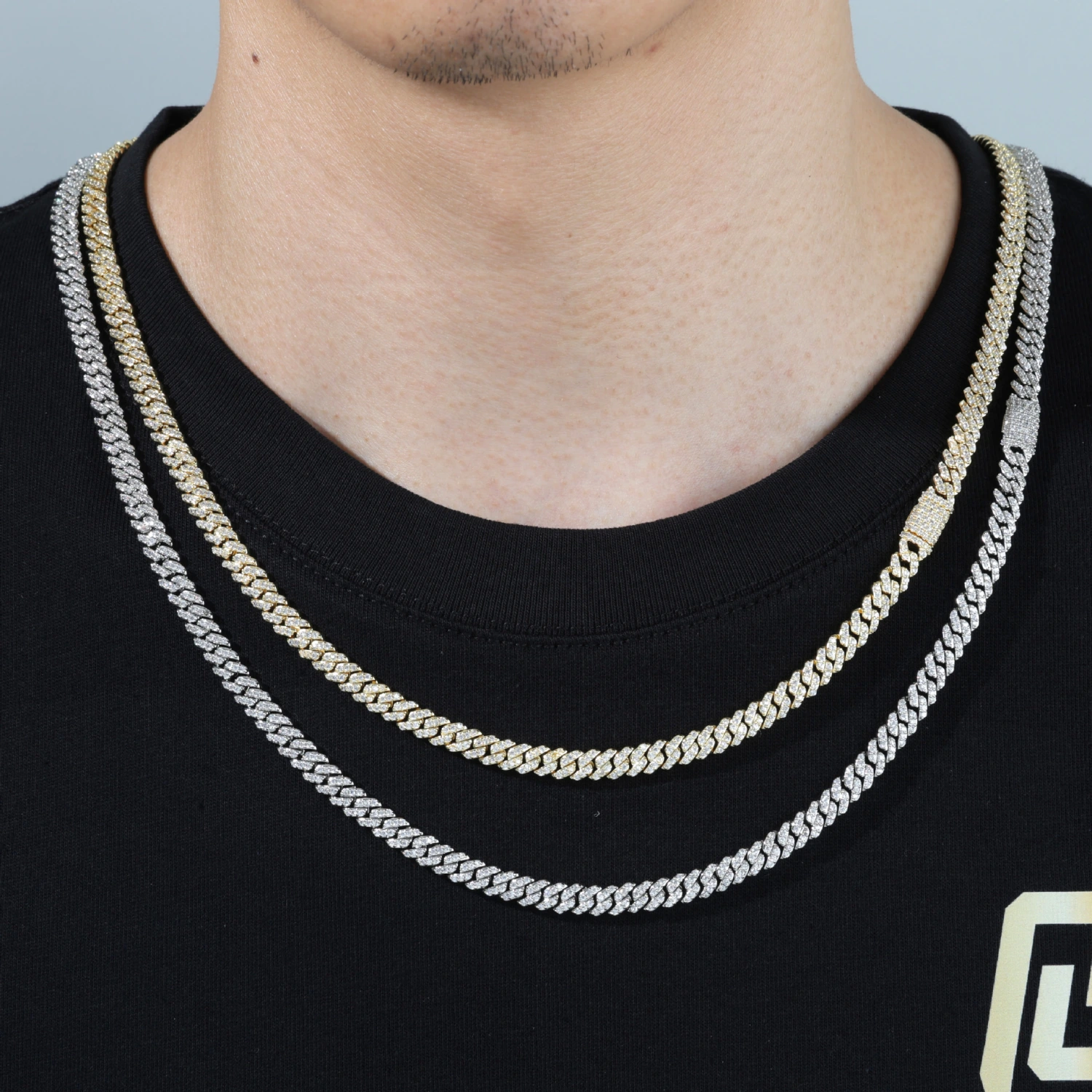6mm Single-row Fully Paved Cuban Chain Zircon Necklace Accessory
