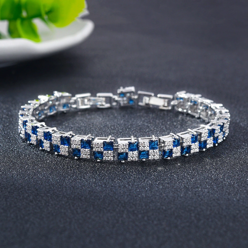 Hip Hop Women's Crystal Beaded Bracelet Polka Dot Zircon Colored Hand Jewelry