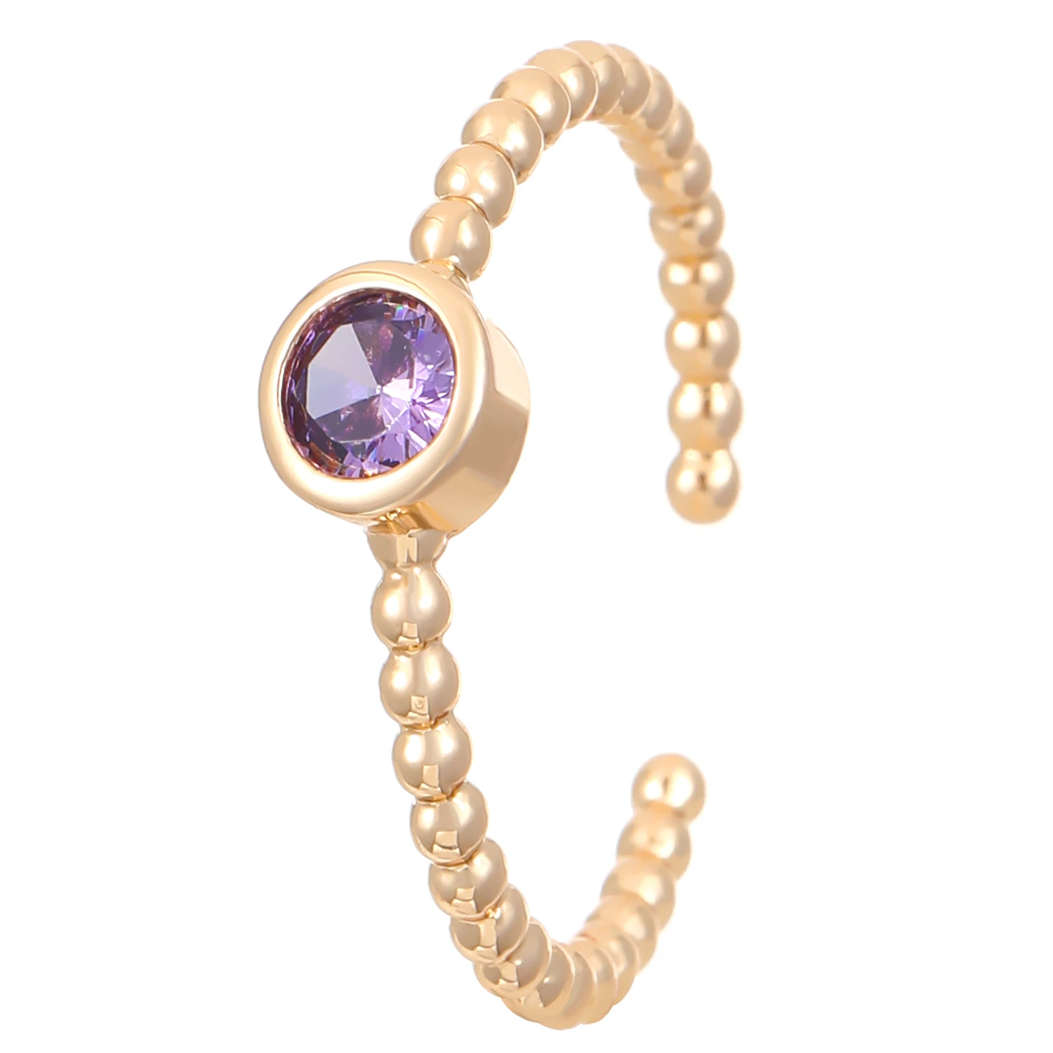 European And American Fashion Retro Heart-shaped Water Drop Zircon Ring