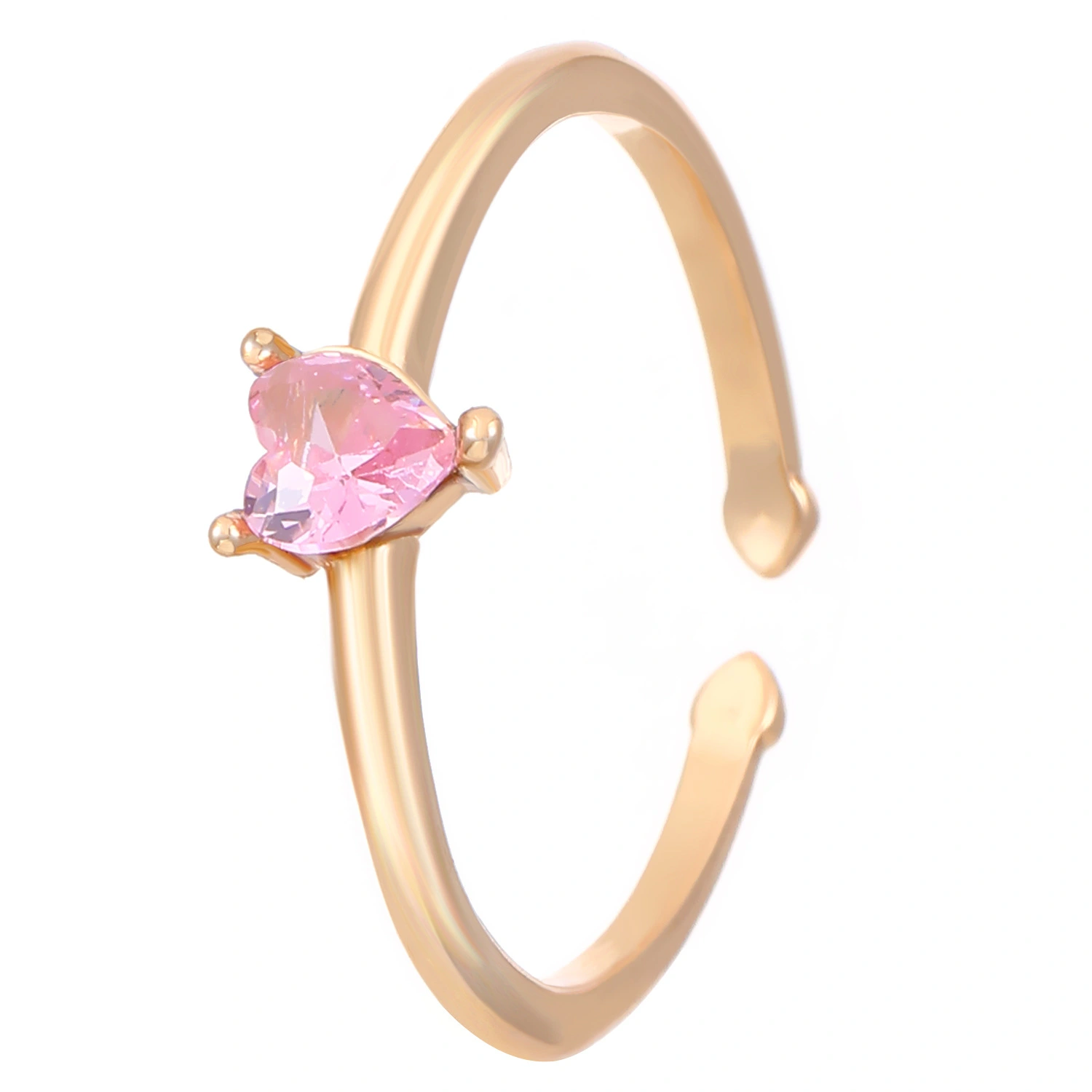 European And American Fashion Retro Heart-shaped Water Drop Zircon Ring