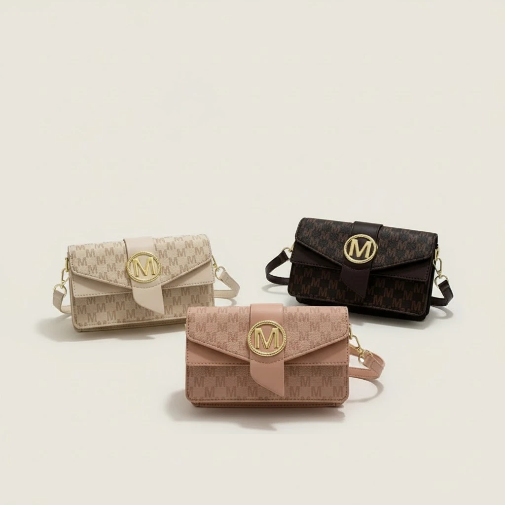 Niche Personality Printed Letter Shoulder Messenger Bag