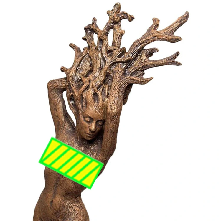 Tree Root Forest Goddess Statue Resin Craft Ornament