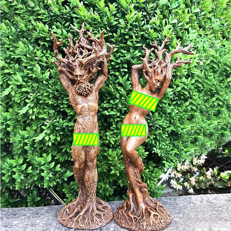 Tree Root Forest Goddess Statue Resin Craft Ornament
