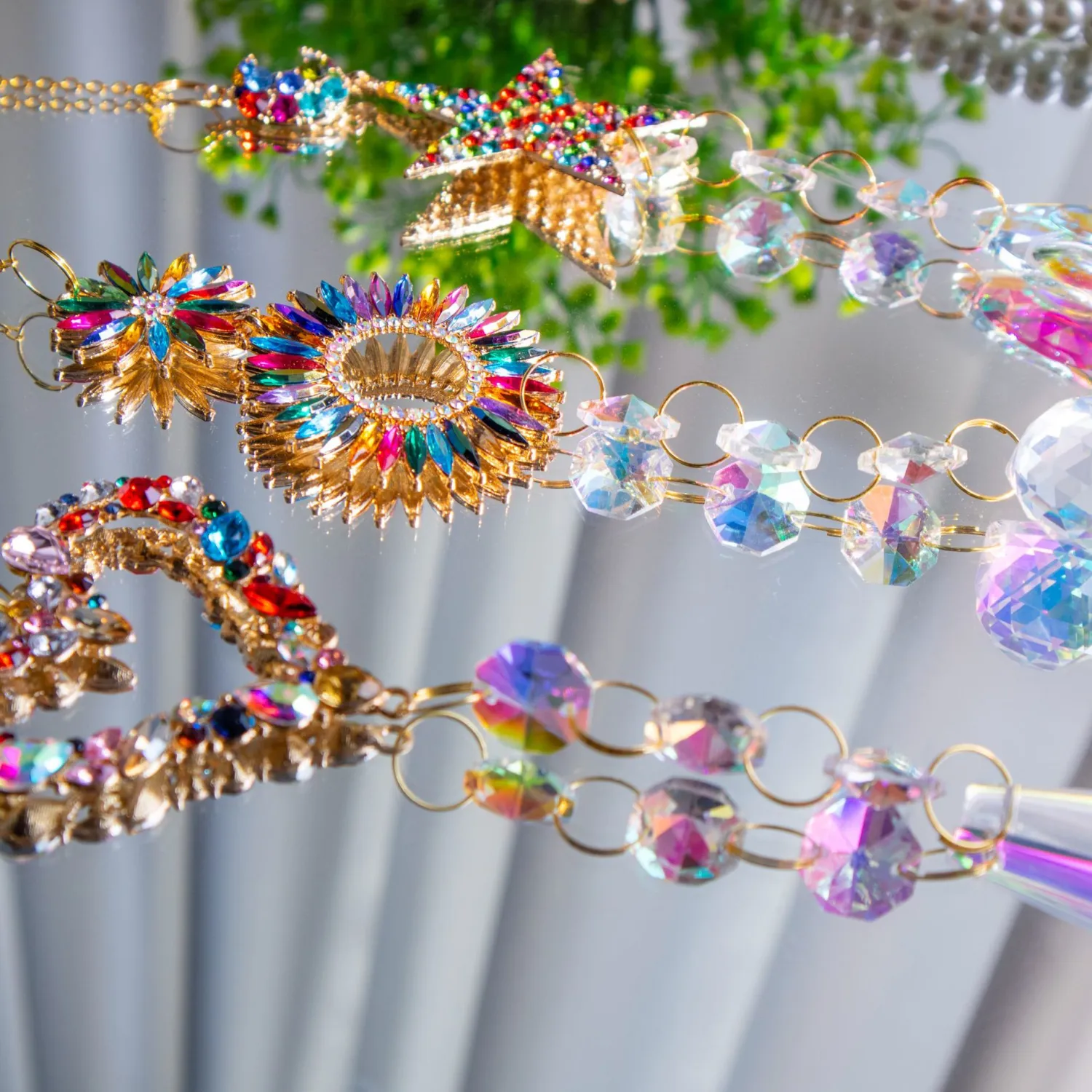 Colorful Crystals Love Star Sun Catcher Rainbow Home Decoration