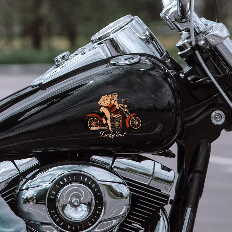 Motorcycle Retro Helmet Sticker Creative Scratch Sticker