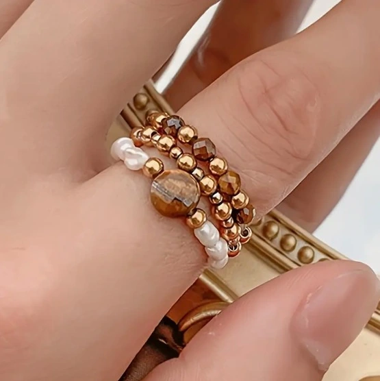 Vintage Red Agate Natural Stone Ring For Women