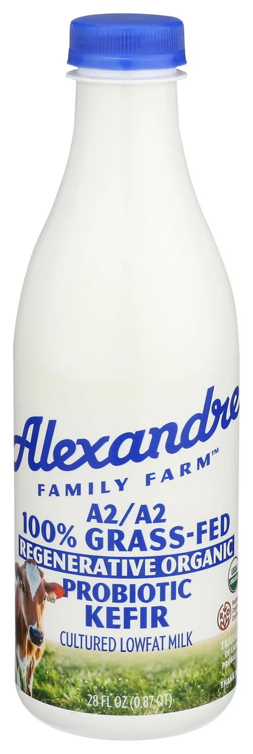ALEXANDRE FAMILY FARMS Organic Plain A2 Low Fat Kefir, 28 FZ