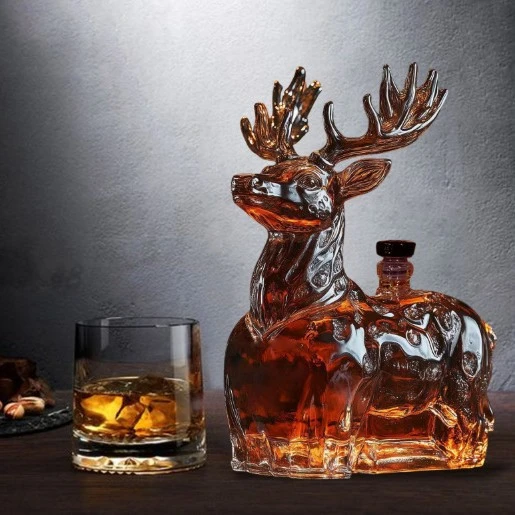 Funny French Bull Whiskey Bottle