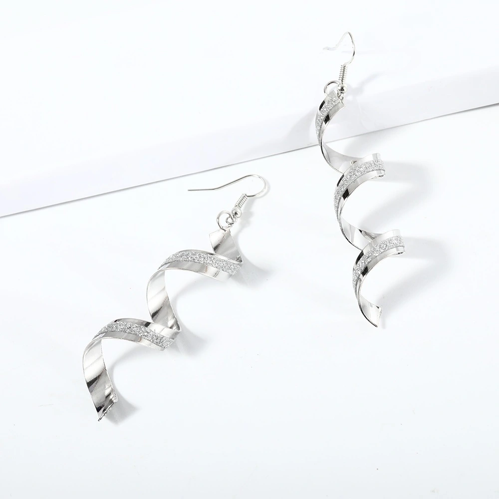 European And American-style Matte All-match Spiral Geometric Earrings AliExpress Bestseller Matte Earrings