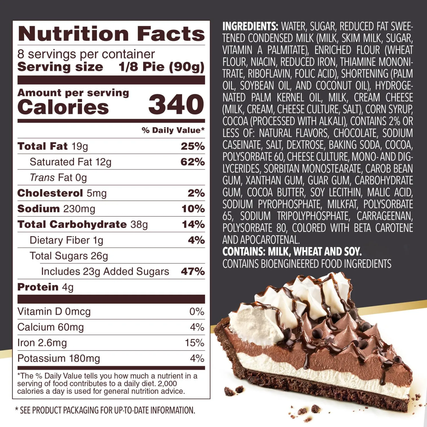 Edward's MultiServe Hershey's Pie Frozen, Chocolate, 25.5 Ounce