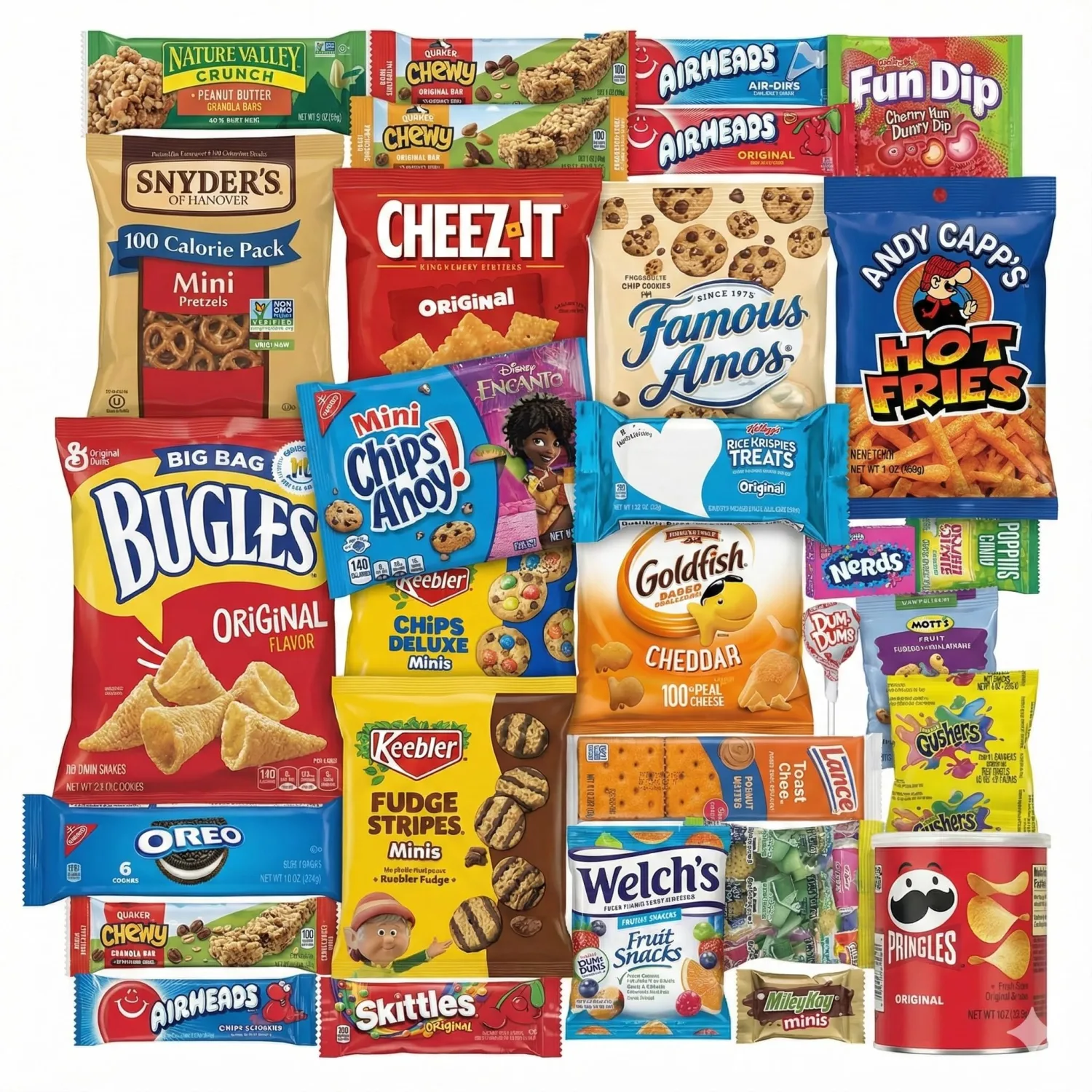 Snacks Gift Box Variety Pack Care Package (50 Count) - Assorted Individual Snacks Gift Basket - Cookies & Chips for Adults, Kids, College Students - Birthday, School, Office, & Travel Sampler