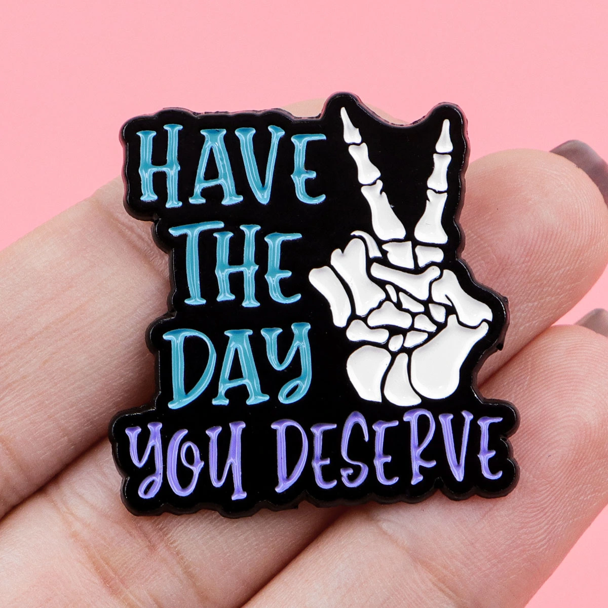 Cartoon Golden M Badge Creative Inspirational English Letters Jewelry Brooch