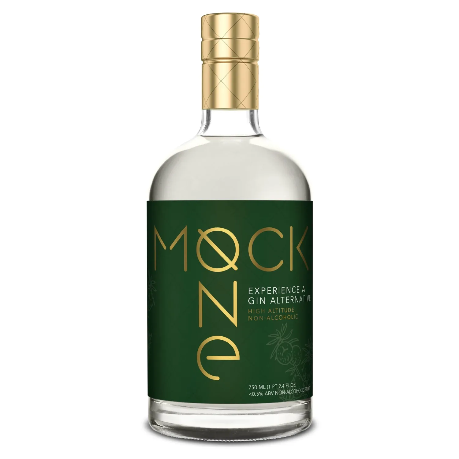 MOCK ONE Non-Alcoholic Gin - Non Alcoholic Spirits for Alcohol-Free Drinks and Zero Proof Mocktails - Distillery Crafted Premium Alcohol Alternative - Made in the USA - 750ml (25.4 Fl Oz)