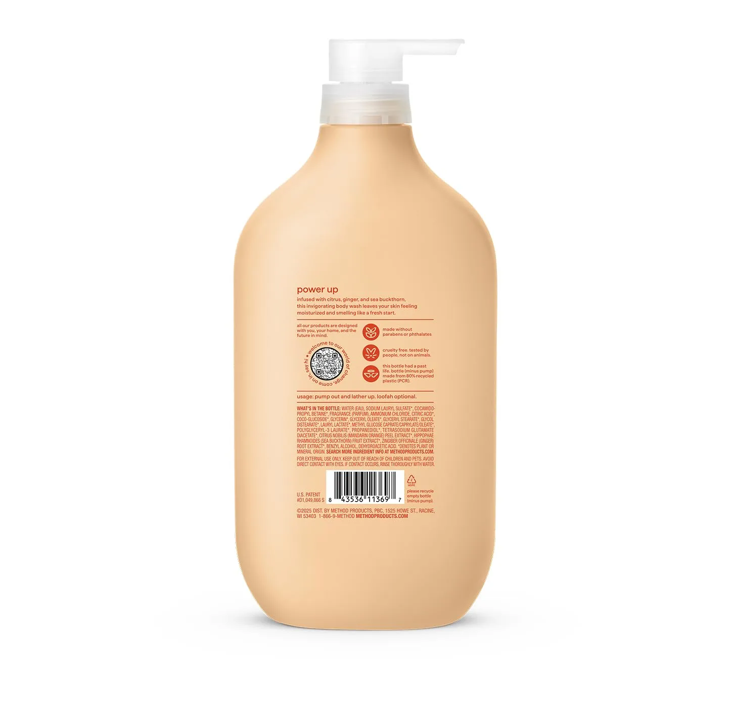 Method Body Wash, Energy Boost, 28oz