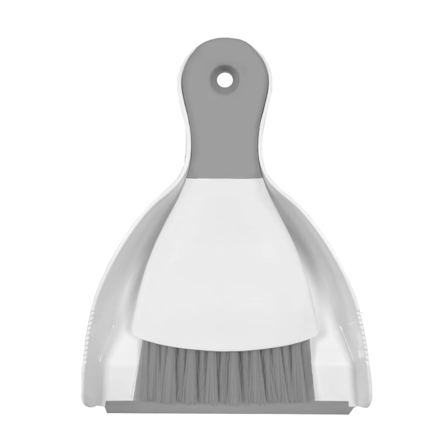 Mini Broom with Dustpan Combo Set Small Dust pan and Brush Set Quick Cleanup Tools for Kitchen Table Keyboards Pets Nest Sofa (Grey)