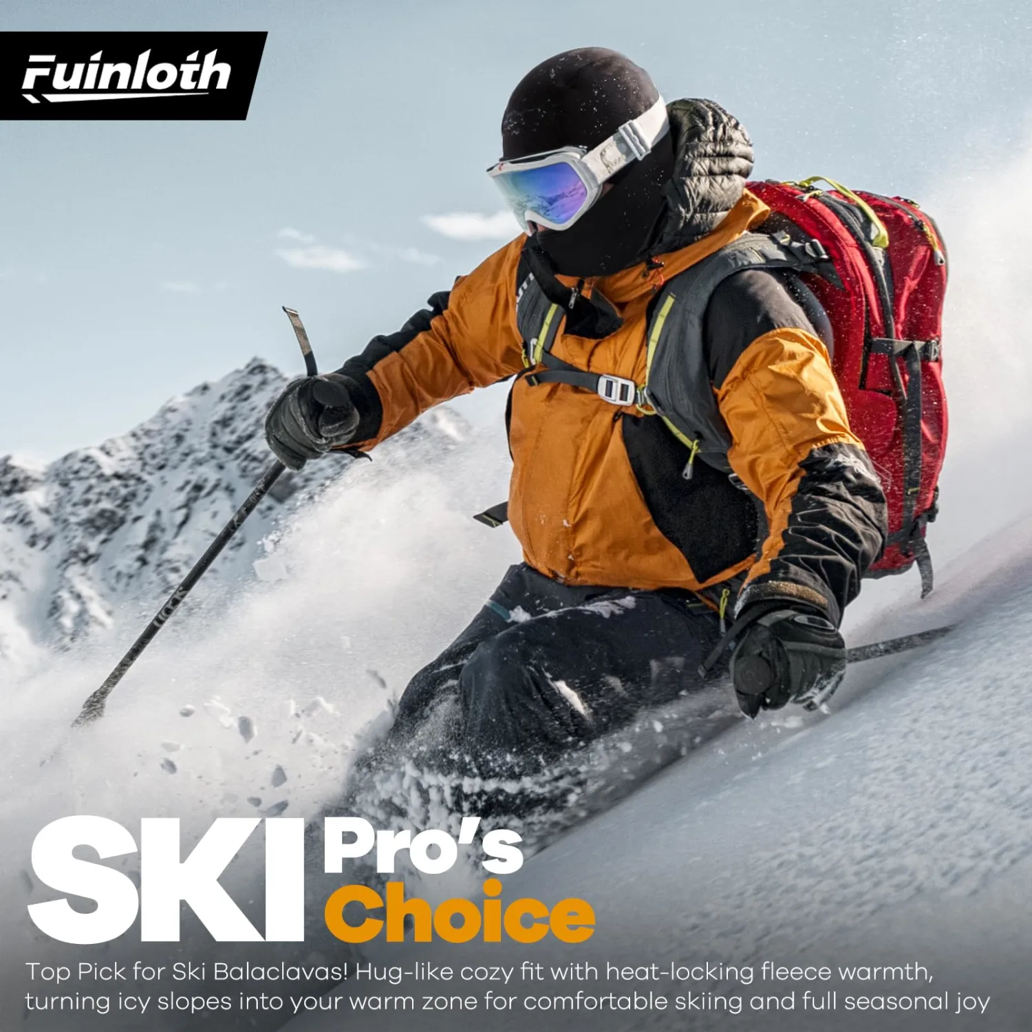 Fuinloth Ski Mask Balaclava Pro, Cold Weather Windproof Thermal Shiesty Motorcycle for Men/Women